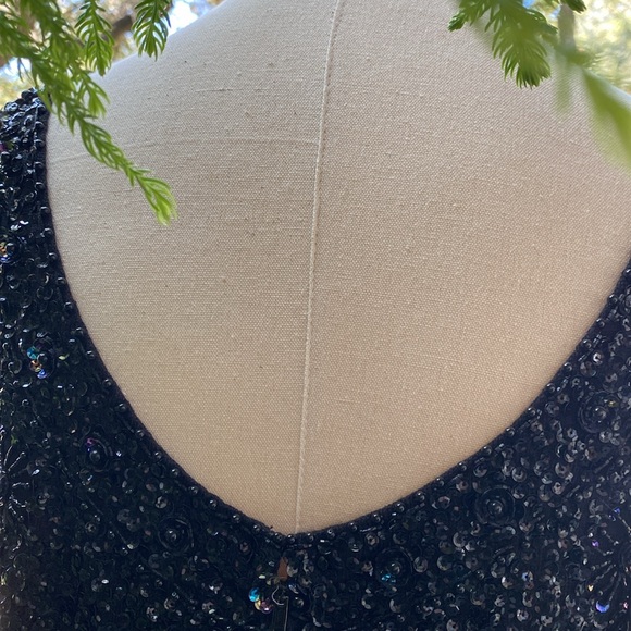 Vintage NOS Stephen Chin Beaded Top with Bead Fringe sz 38 - Picture 7 of 12